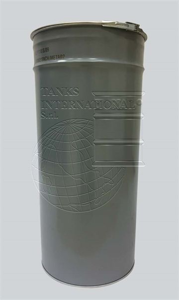 Fusto metallico troncoconico in ferro da 101 lt