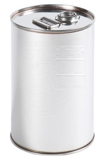 Stainless steel drum with screw cap - 25 litres volume