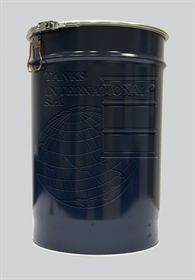 Fusto metallico troncoconico con coperchio da 60 lt per solidi
